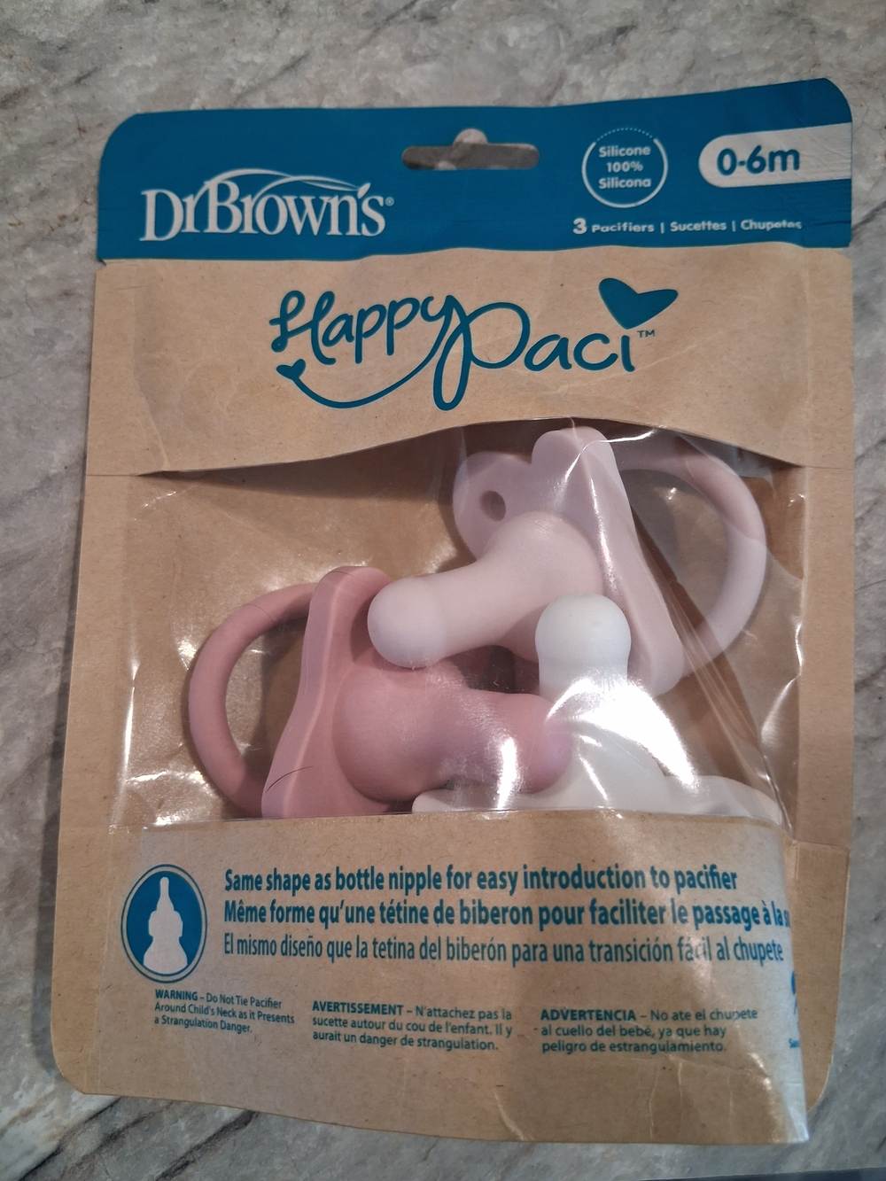 Happy Paci Silicone Pacifiers - Pink